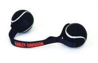 Игрушка для собак два теннисных мяча с нейлоновой ручкой, Harley-Davidson. ― Зоомагазин "Четыре лапы"